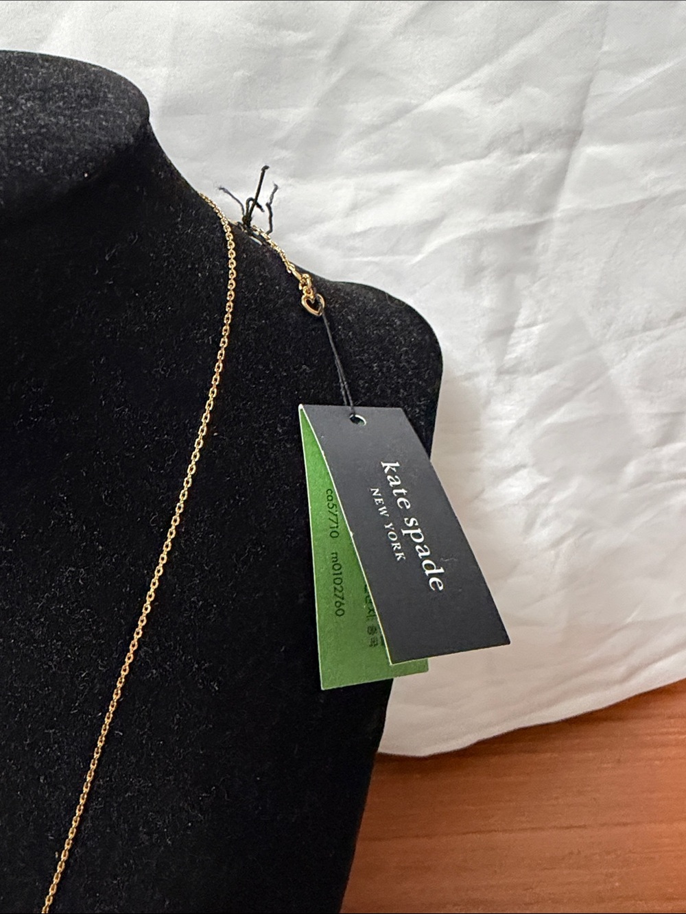kate spade Gold-Tone Martini Glass Pendant Necklace with Crystal Accents - Picture 2 of 5